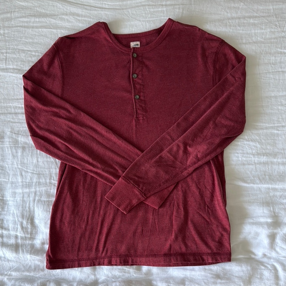 J.Crew Factory Men’s Long Sleeve Henley T